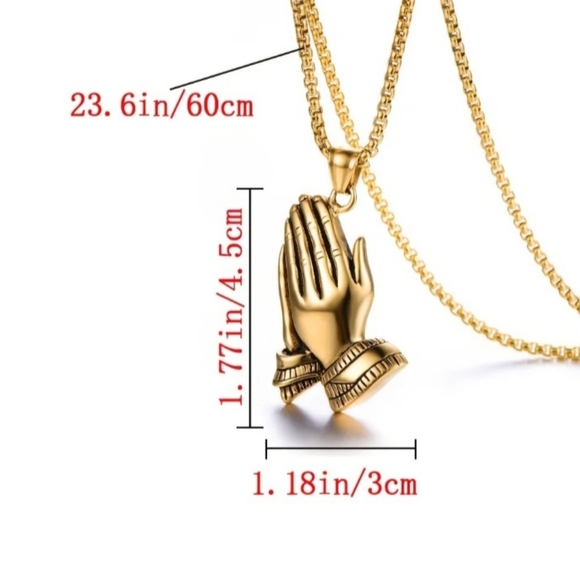 Prayer Hands Necklace - Picture 7 of 7